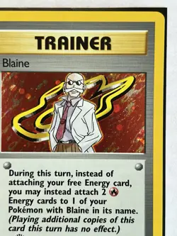 1st Edition Blaine Trainer Gym Challenge 17/132 Holo Pokemon Card TCG - Image 4