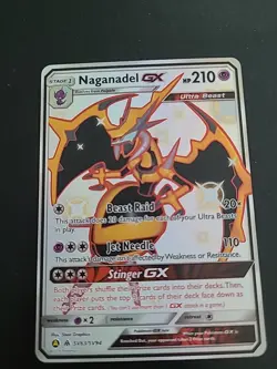 Naganadel GX - SV63/SV94 - Pokemon Hidden Fates Sun & Moon Shiny Rare Card NM - Image 1