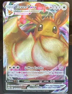 Pokemon TCG Eevee VMAX SWSH087 SWSH: Sword & Shield Black Star Promo Holo Card - Image 1