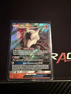 Alolan Marowak GX SM187 Black Star Promo Card Pokemon TCG Sun & Moon Holo NM - Image 1