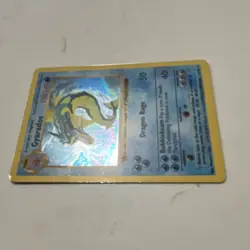 Pokemon TCG Shadowless Gyarados Base Set 6/102 100 HP Holo Rare English Card - Image 3