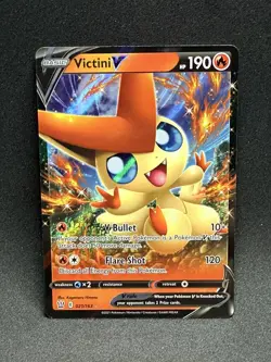 (NM/Mint) Victini V 021/163 Ultra Rare SWSH05: Battle Styles Holo Pokemon Card - Image 1