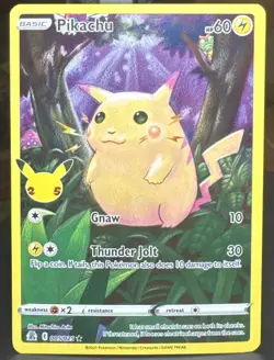 Pokemon Pokemon TCG Pikachu 005/025 Celebrations Ultra Rare Full Art Holo Card - Image 1