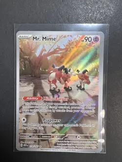 Mr. Mime 179/165 Scarlet & Violet 151 Illustration Rare Pokemon Holo Card MINT - Image 1
