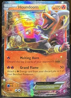 Pokemon Pokemon TCG Houndoom EX 21/162 Breakthrough Ultra Rare Holo Card - Image 1