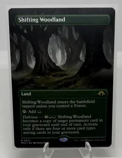 MTG Shifting Woodland Borderless Land Modern Horizons 3 Rare Card 357 - Image 1