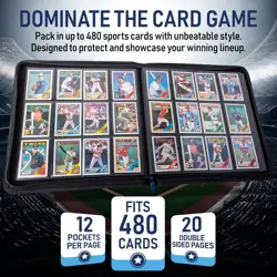 Premium TCG Card Zipper Binder w/ 480 Side Loading Pockets | 12 Pockets a Page - Image 2