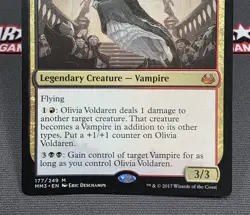 MTG Olivia Voldaren- DAMAGED -Modern Masters 2017 Magic the Gathering Card #177 - Image 4