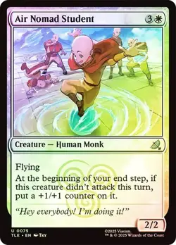 NM Foil Air Nomad Student, MTG, Avatar: The Last Airbender, Magic, 75 - Image 1