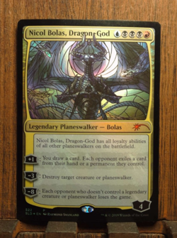MTG❤ Nicol Bolas, Dragon-God (Stained Glass FOIL ) Secret Lair Drop NEAR MINT❤ - Image 1
