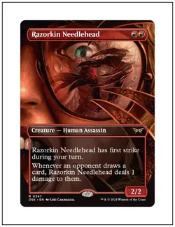 1x Razorkin Needlehead, Borderless Art, Magic the Gathering MTG NM - Image 1
