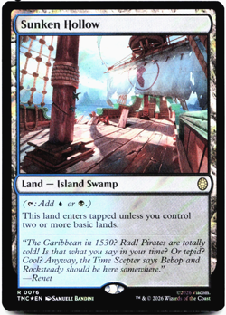 Sunken Hollow (Surge Foil) 0076 - TMC Teenage Mutant Ninja Turtles TMNT MTG NM - Image 3