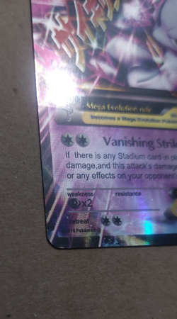 ULTRA RARE Mega M Mewtwo EX 64/162 XY Breakthrough Pokemon TCG Holo Foil - MP - Image 3