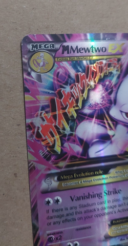 ULTRA RARE Mega M Mewtwo EX 64/162 XY Breakthrough Pokemon TCG Holo Foil - MP - Image 4