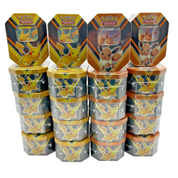 Lot of (20) Pokemon TCG Pikachu & Eevee V Powers Tins SEALED NEW - Image 1