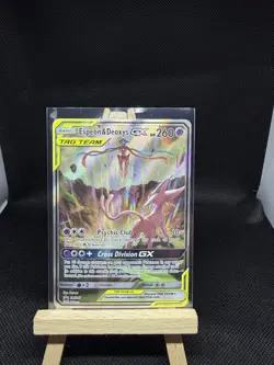 Espeon & Deoxys GX SM240 Promo Pokemon Sun & Moon Tag Team NM Condition - Image 1