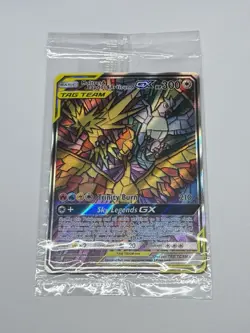 Pokemon TCG Moltres Zapdos Articuno GX SM210 Stained Glass Promos Holo Sealed - Image 1