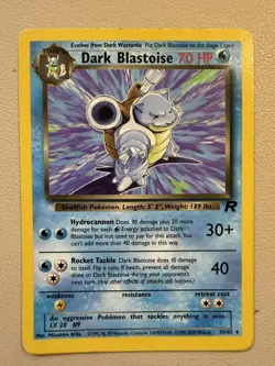 Dark Blastoise 20/82 Team Rocket Regular Black Star Rare WOTC Pokemon TCG LP - Image 1