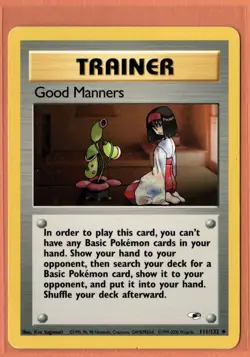 Pokemon TCG - Good Manners - Gym Heroes #111/132 - Unlimited Uncommon - LP - Image 1