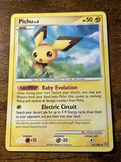 Pichu 45/100 Pokemon Stormfront Uncommon Non Holo - Image 1