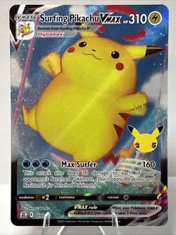 Surfing Pikachu VMAX 009/025 Pokemon TCG Celebrations Holo Rare NM - Image 1