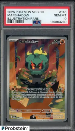 2025 Pokemon Meg En Illustration Rare #146 Marshadow PSA 10 GEM MINT - Image 1