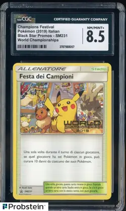 2019 Pokemon BSP SM231 Champions Festival World Championships CGC 8.5 - Image 1