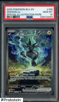 2025 Pokemon BLK EN Special Illustration Rare #166 Zekrom ex PSA 10 - Image 1