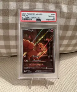 Pokemon Vulpix 138/132 Illustration Rare Holo Mega Evolution PSA 10 - Image 1