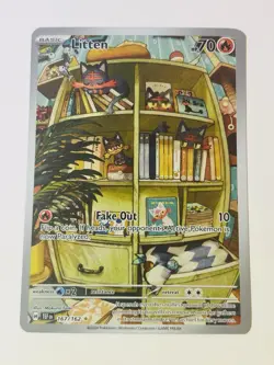 Pokemon Litten Illustration Rare 167/162 SV05 Temporal Forces Holo 70 HP - Image 1