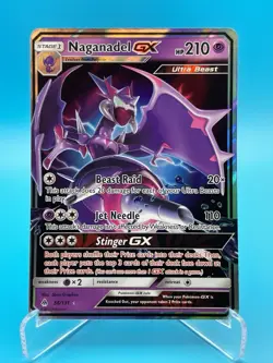 Pokemon TCG Sun & Moon Forbidden Light - Naganadel GX 56/131 - NM - Image 1