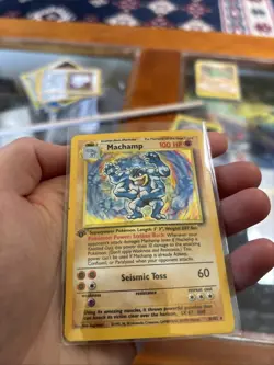 Pokemon Base Set Machamp 1st Edition Holo 8/102 - Image 1