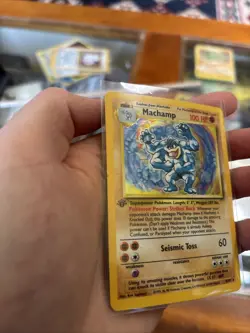 Pokemon Base Set Machamp 1st Edition Holo 8/102 - Image 2