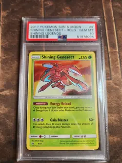 2017 POKEMON SUN & MOON SHINING LEGENDS #9 SHINING GENESECT-HOLO PSA 10 - Image 3