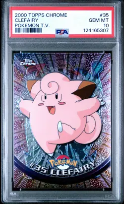 2000 TOPPS CHROME POKEMON T.V. #35 CLEFAIRY PSA 10 - Image 1
