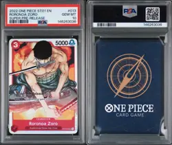 RORONOA ZORO PSA 10 GEM MINT 2022 One Piece SUPER PRE-RELEASE ST01-013 ENGLISH - Image 1