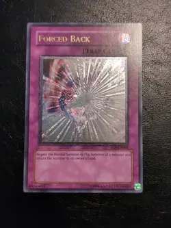 Yu-Gi-Oh! ULTIMATE RARE HOLO CARD FORCED BACK EOJ-EN060 NM - Image 1