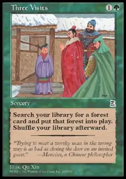Three Visits - Damaged / Poor MTG Portal Three Kingdoms - Image 1