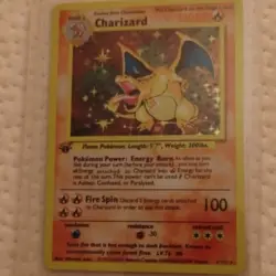 Pokemon Charizard Base Set Holo Rare 4/102 English 120 HP Card - Image 1