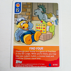 Club Penguin Card-Jitsu Find Four Card 8/150 Topps Disney - Image 1