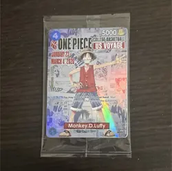 Bandai One Piece CCG Monkey.D.Luffy US Voyage Promo Full Art Holo Card P-055 - Image 1