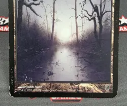 MTG Swamp- DAMAGED -Unhinged Magic the Gathering Card #138 - Image 4