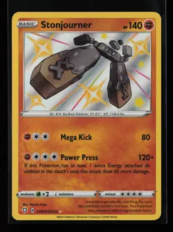 Stonjourner SV075/SV122 Shiny Holo Rare Shining Fates Pokemon Card - Image 1