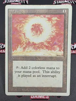 MTG Sol Ring- DAMAGED -3rd Edition Magic the Gathering Card #274 - Image 1