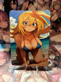 Matte Beautiful Waifu Handmade Card Goddess Story CCG Anime Double Sided - Image 1