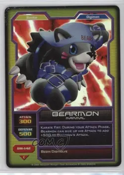 2005 Digimon - Digital Monsters Collectible Card Game Bearmon #DM-142 - Image 1
