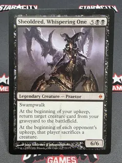 MTG Sheoldred, Whispering One- DAMAGED -New Phyrexia Magic Card #073 - Image 1