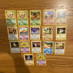 Pokemon TCG WOTC Card Lot of 17 Team Rocket and Gym Heroes - Image 1