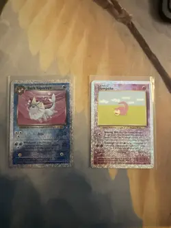 Pokemon TCG Dark Vaporeon & Slowpoke Holo Cards Lot English Card #30 #38 - Image 1