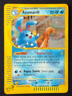 Azumarill H04/H32 Aquapolis Holo RARE Pokemon Card Excellent Condition - Image 1